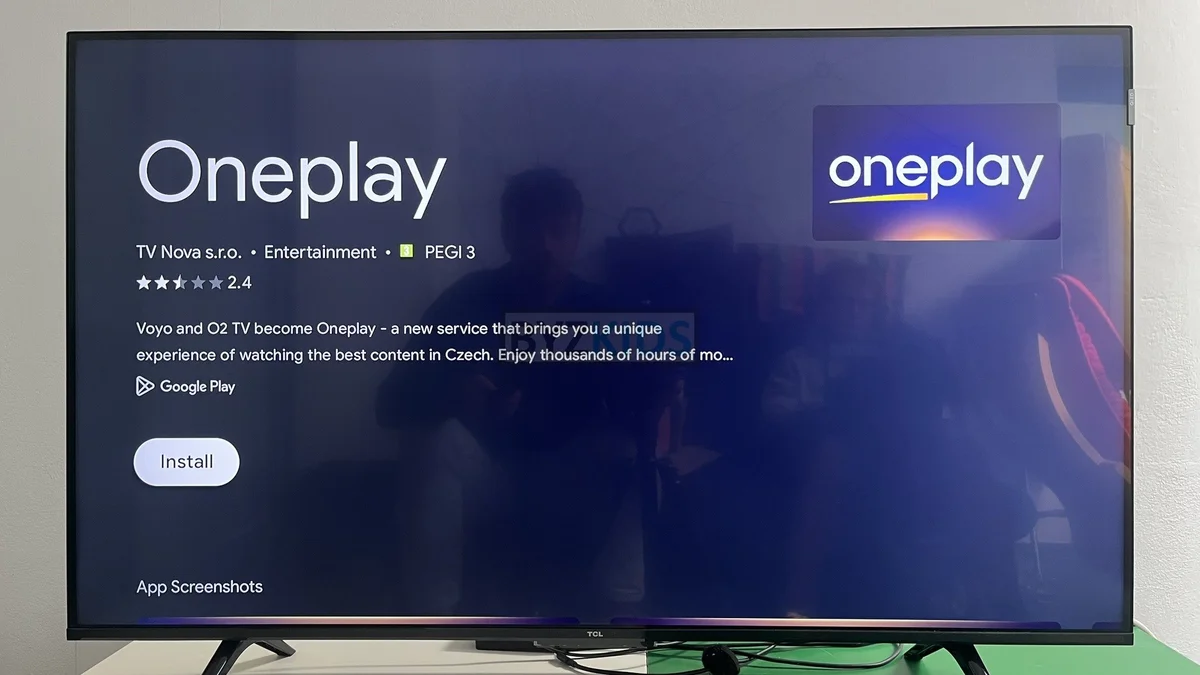 Oneplay app screen