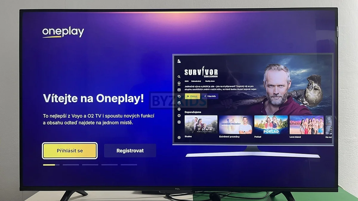 Oneplay app screen