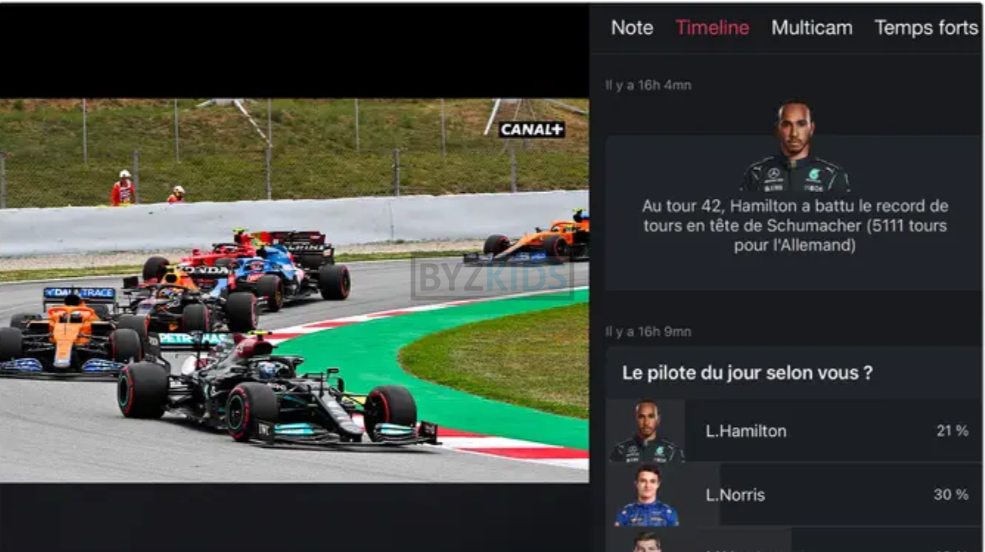 Canal+ app screen