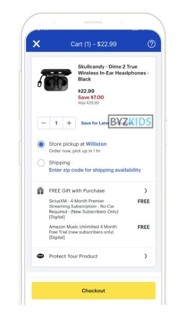 Best Buy app screen