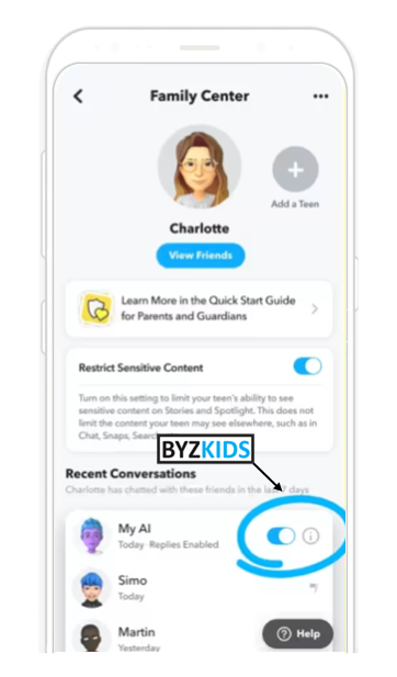 Snapchat app screen