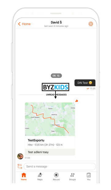 Strava app screen