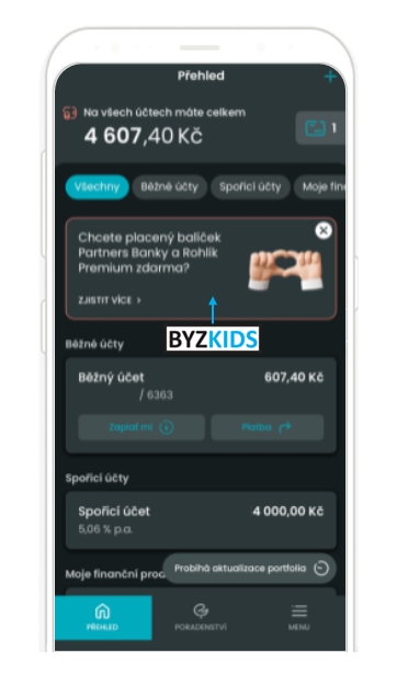 Partners app screen