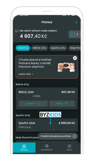 Partners app screen