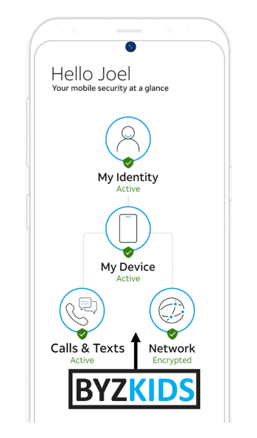 AT&T app screen
