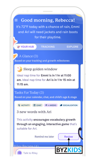 Riley app screen