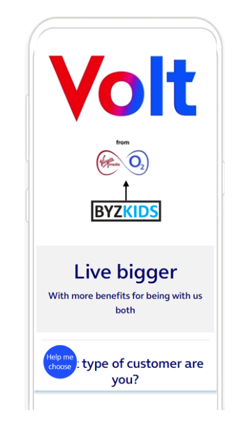 O2 UK app screen