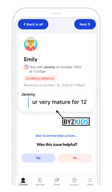 Bark app screen