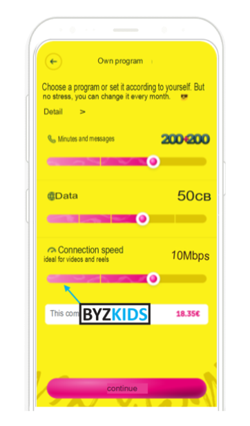 Telekom app screen
