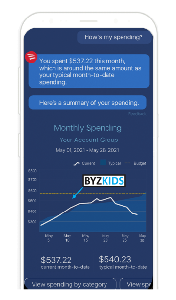BofA app screen