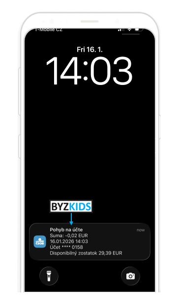 Smartbanking app screen