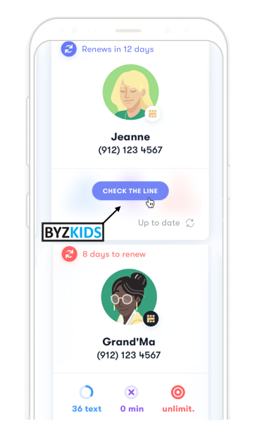 US Mobile app screen