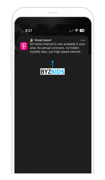 TMobile app screen
