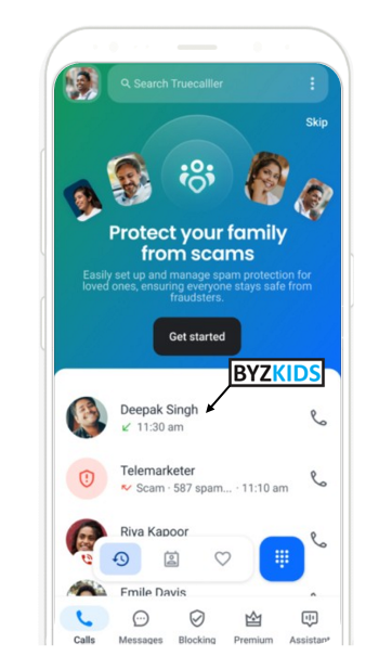 Truecaller: Family protection