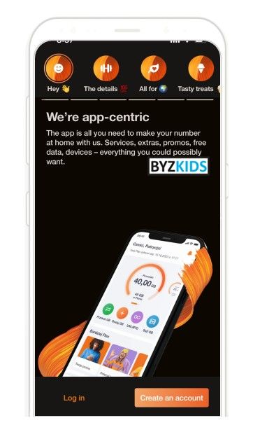 Orange Flex app screen