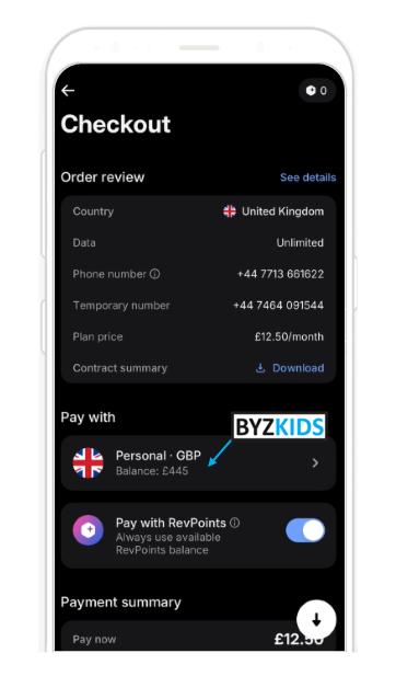 Revolut: Simplified onboarding, screen 4 of 9