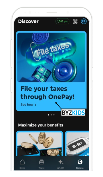 OnePay: In-app tax filing with auto-fill capability