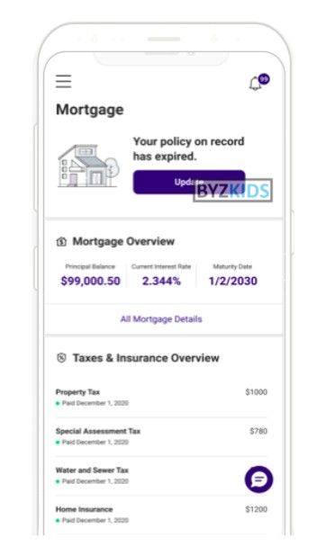 Your Mortgage Online app screen