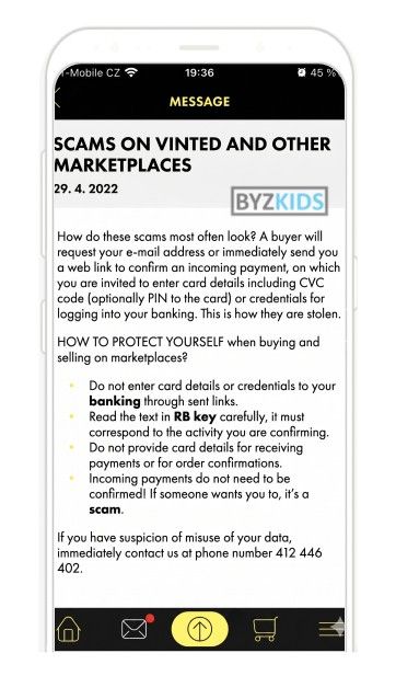 Raiffeisenbank: In-app marketplace fraud guidance and prevention