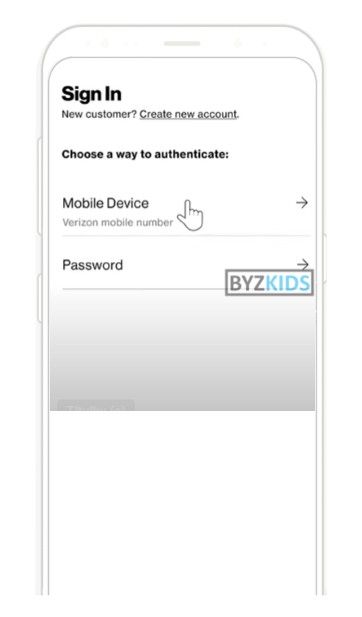 My Verizon app screen