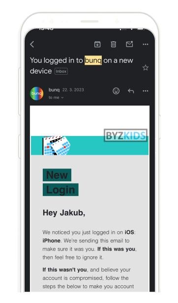 Bunq app screen
