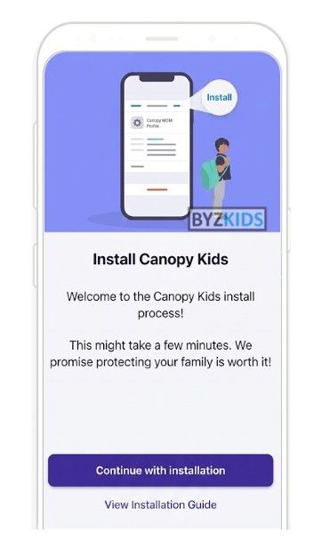 Canopy app screen