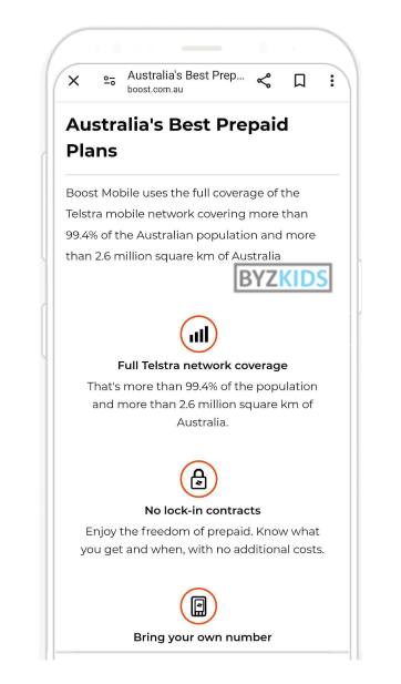 Boost Mobile app screen