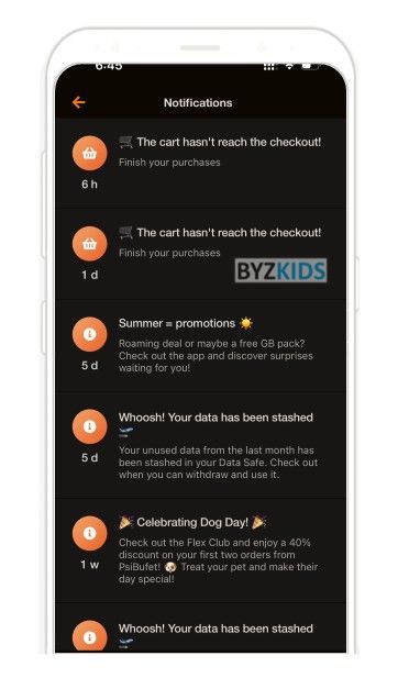 Orange Flex SVK app screen