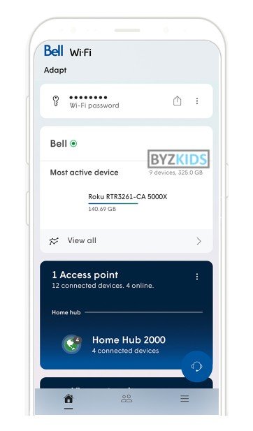 MyBell app screen