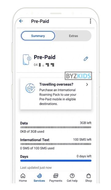 My Telstra: Two-tab prepaid plan management with contextual upsells