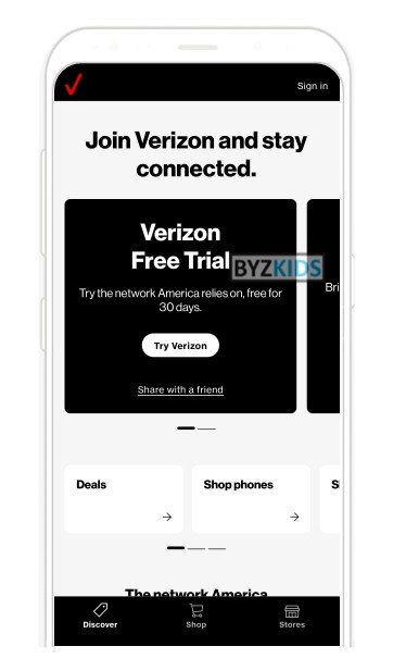 My Verizon app screen
