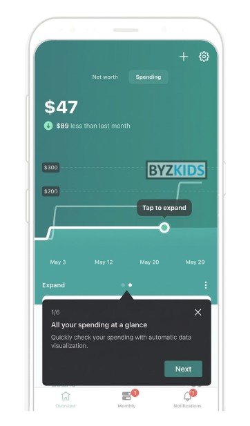 Mint app screen