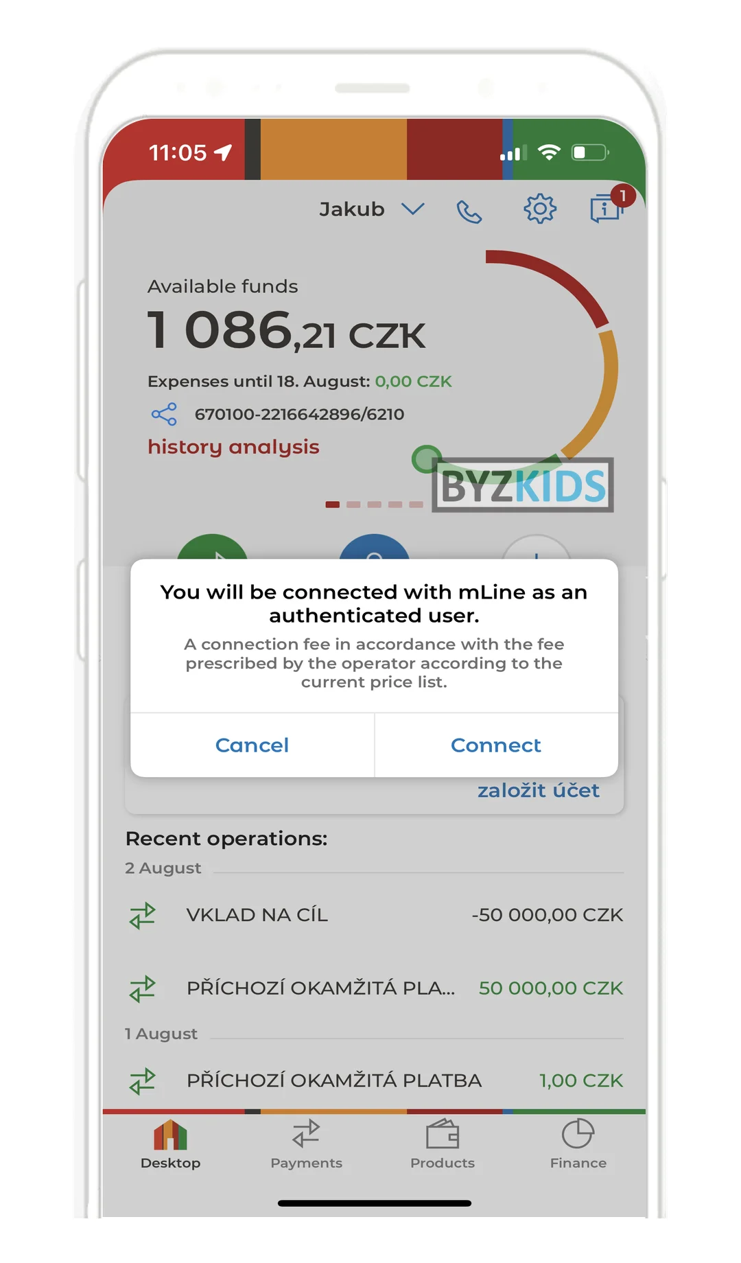mBank CZ: Authenticated in-app calling skips manual verification