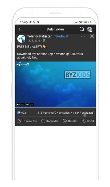 Telenor Pakistan app screen