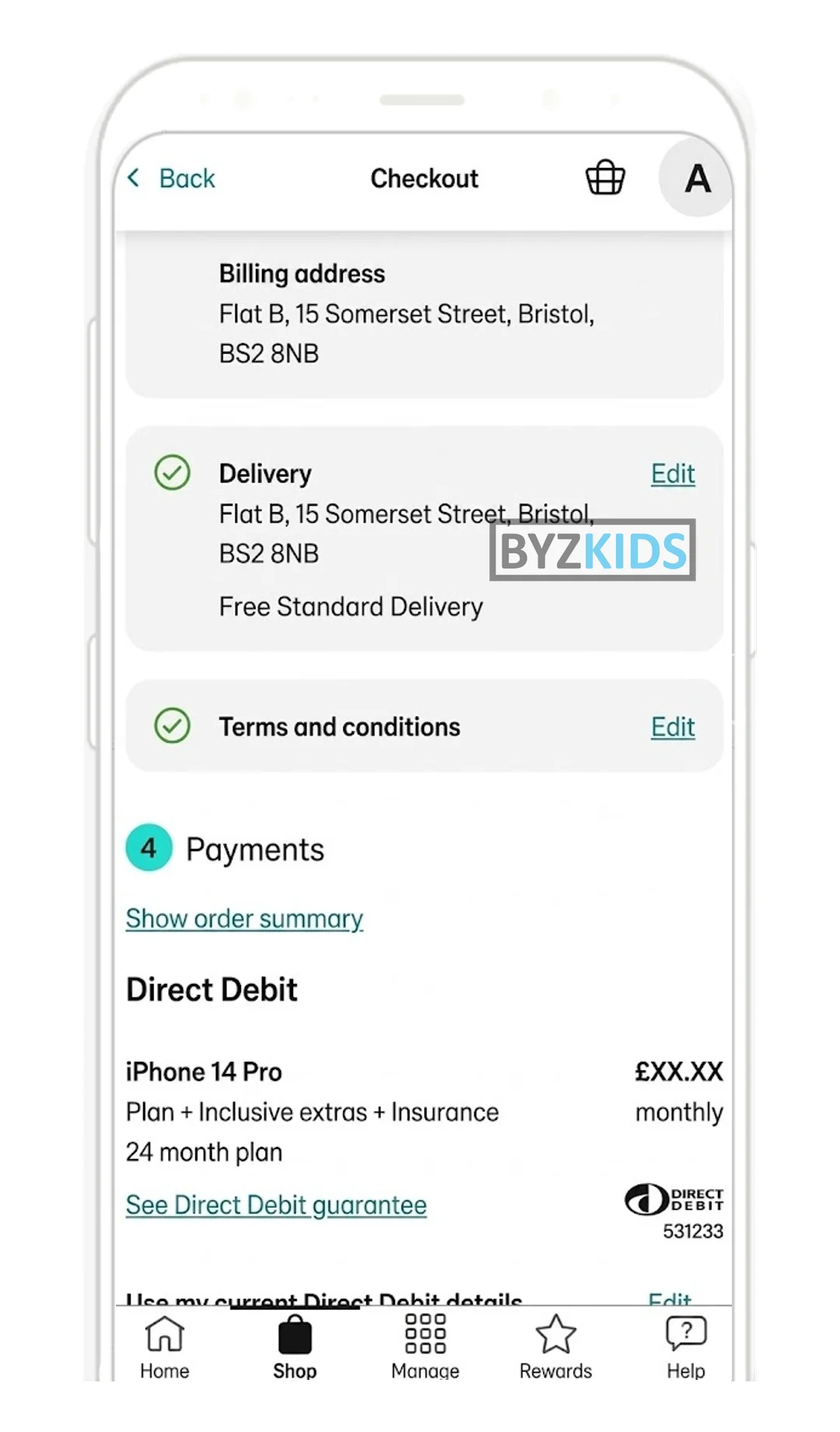 EE App app screen