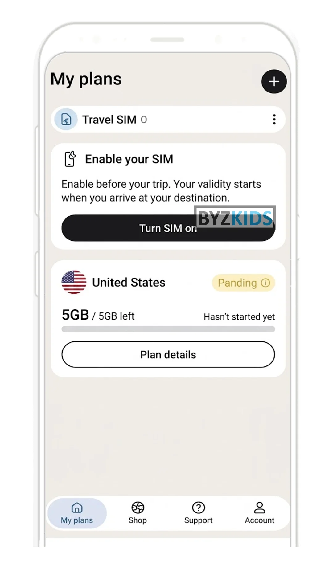 Global Connect app screen