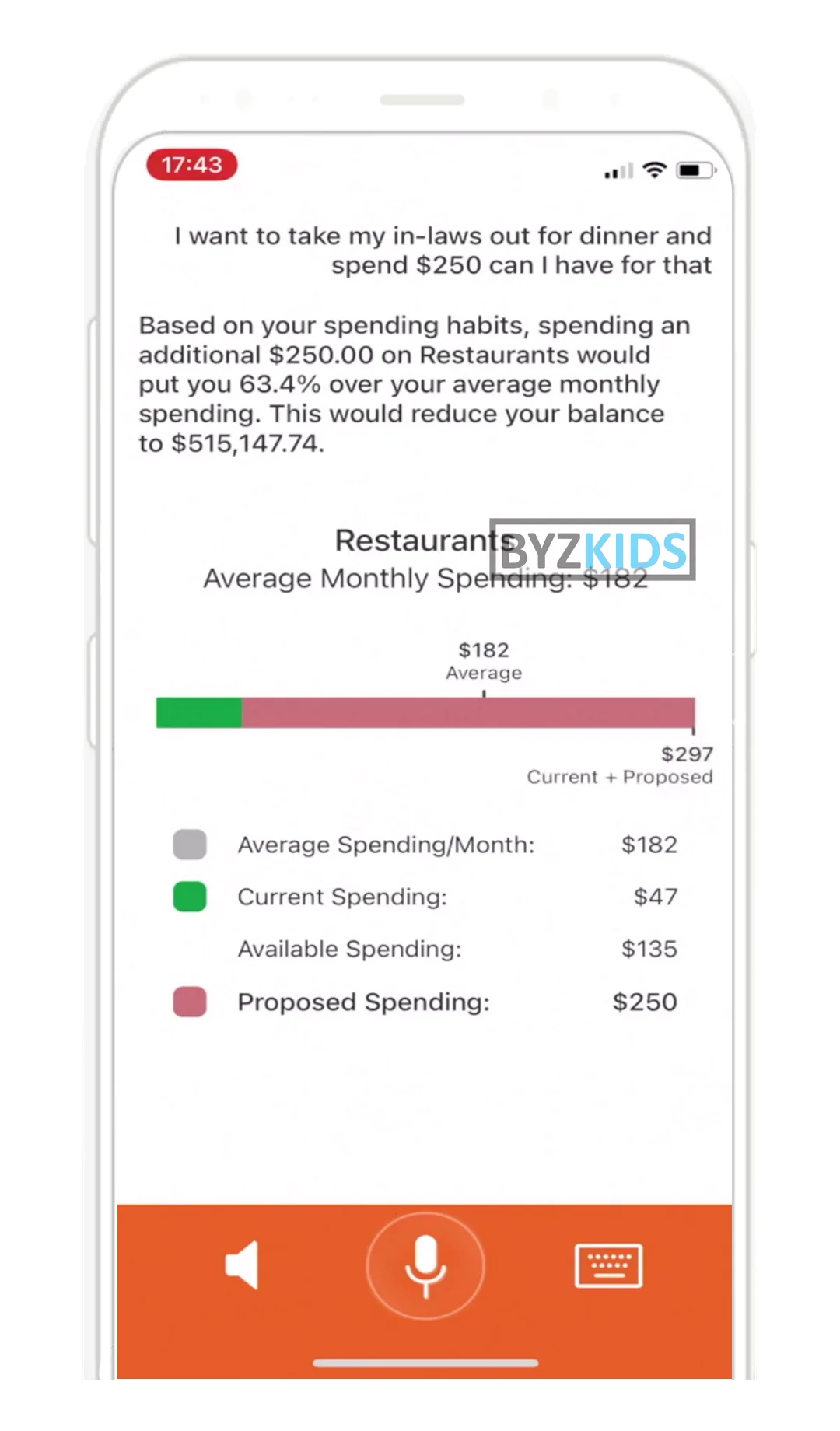 Fiserv Virtual Assistant app screen
