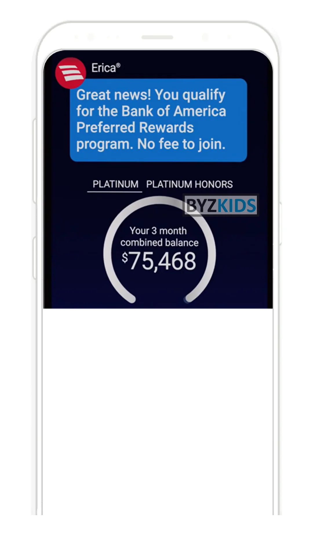 Bank of America Mobile Banking app screen
