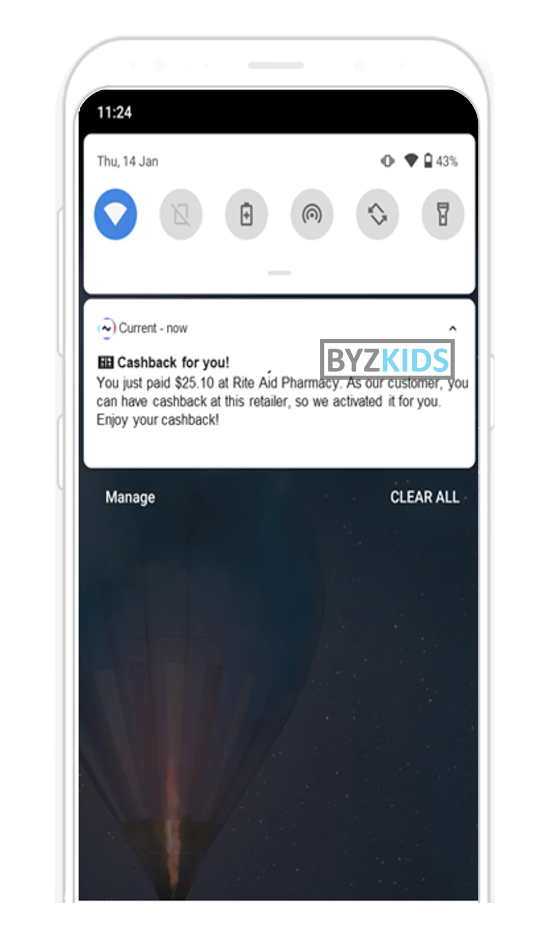 Current app screen