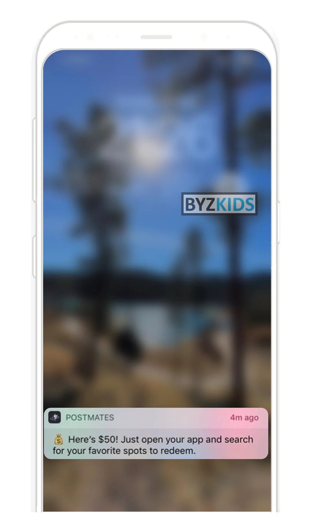 Postmates app screen