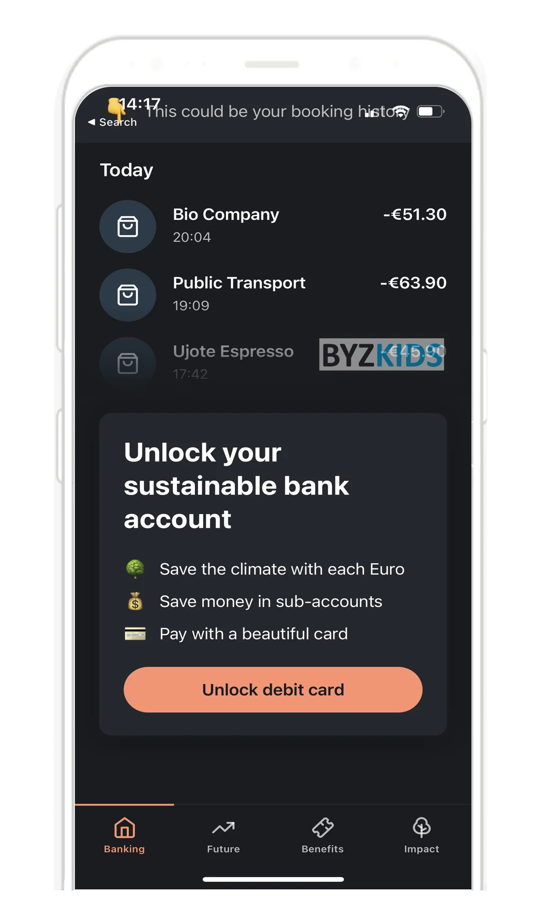 Tomorrow app screen