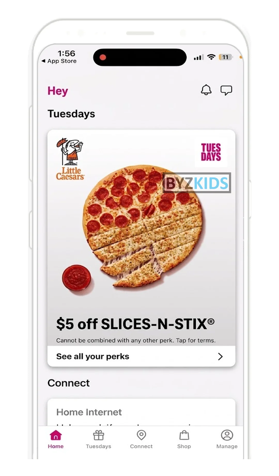 T-Mobile app screen