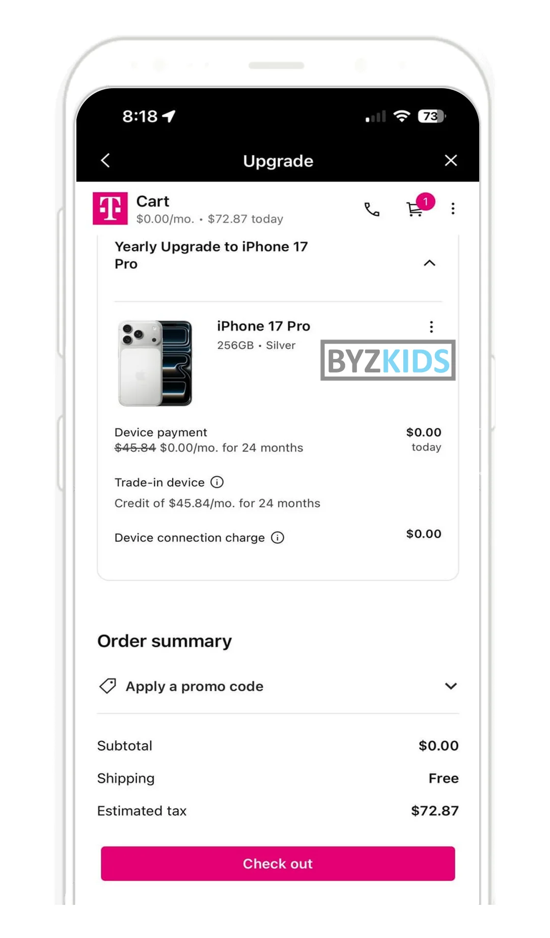 T-Life app screen