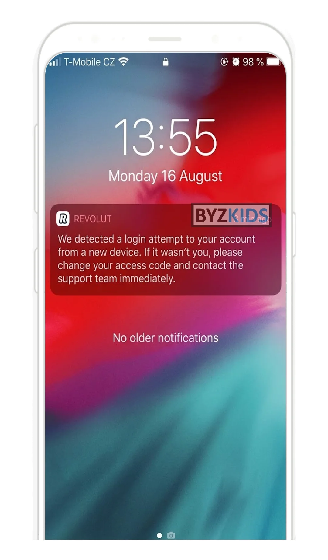Revolut app screen