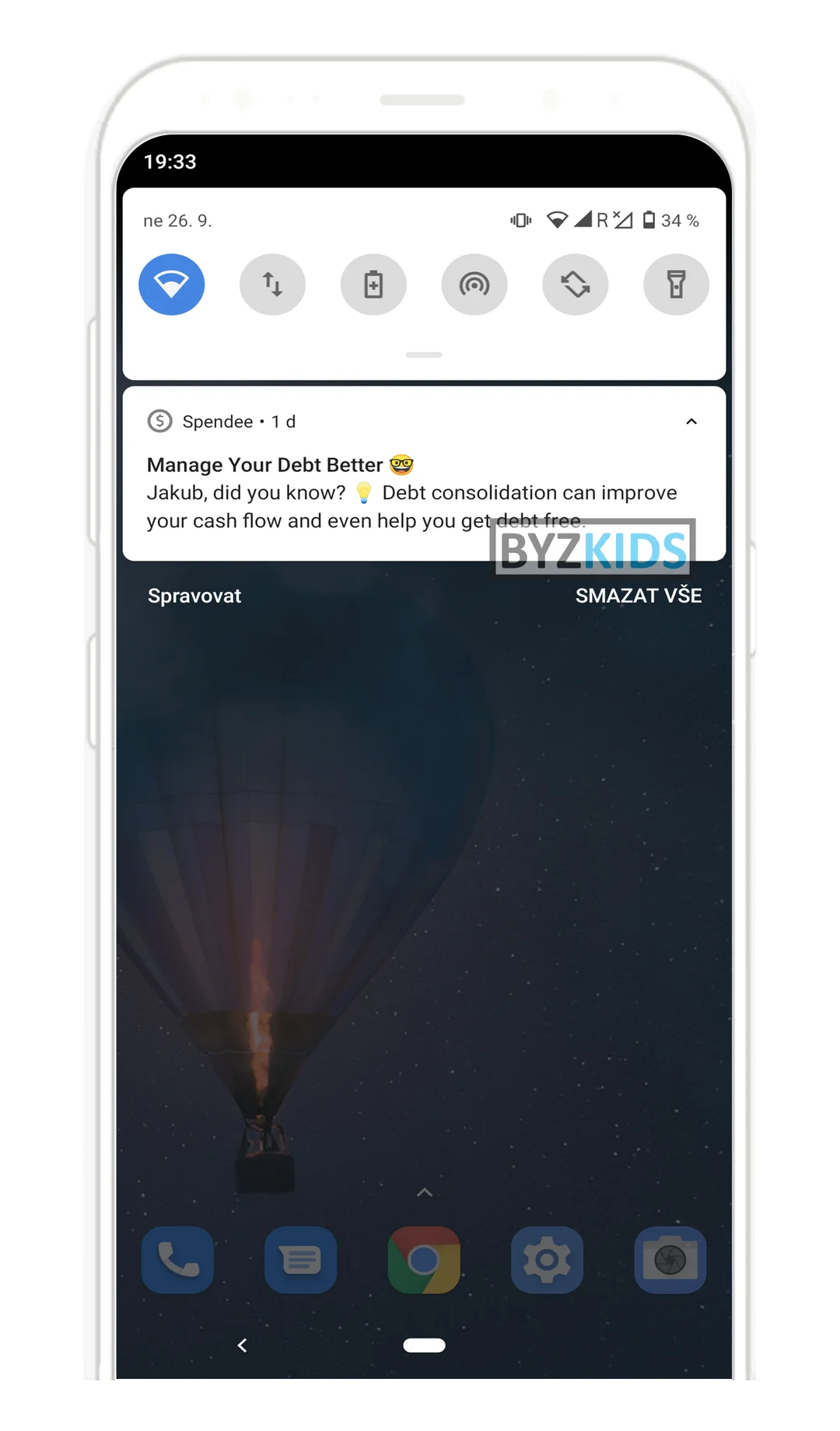 Spendee app screen