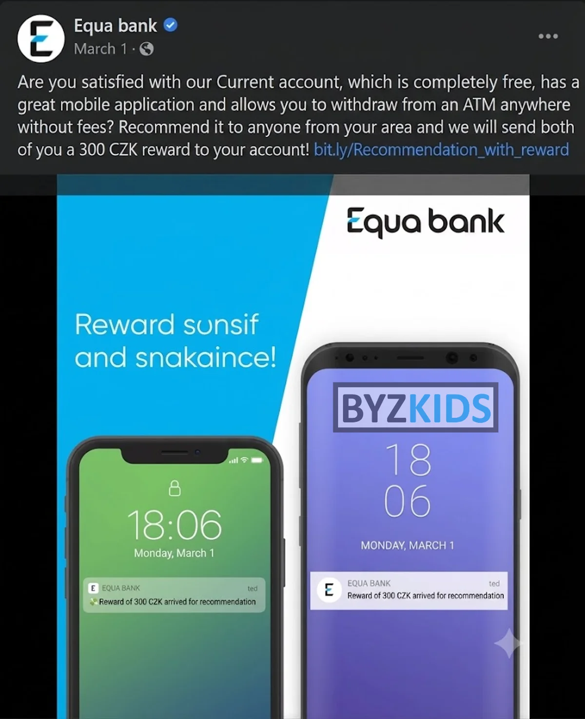 Equa Bank Mobile app screen