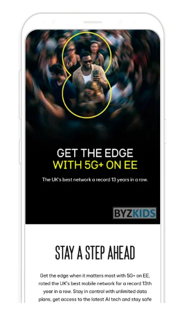 EE App: 5G+ dedicated network slice for peak congestion