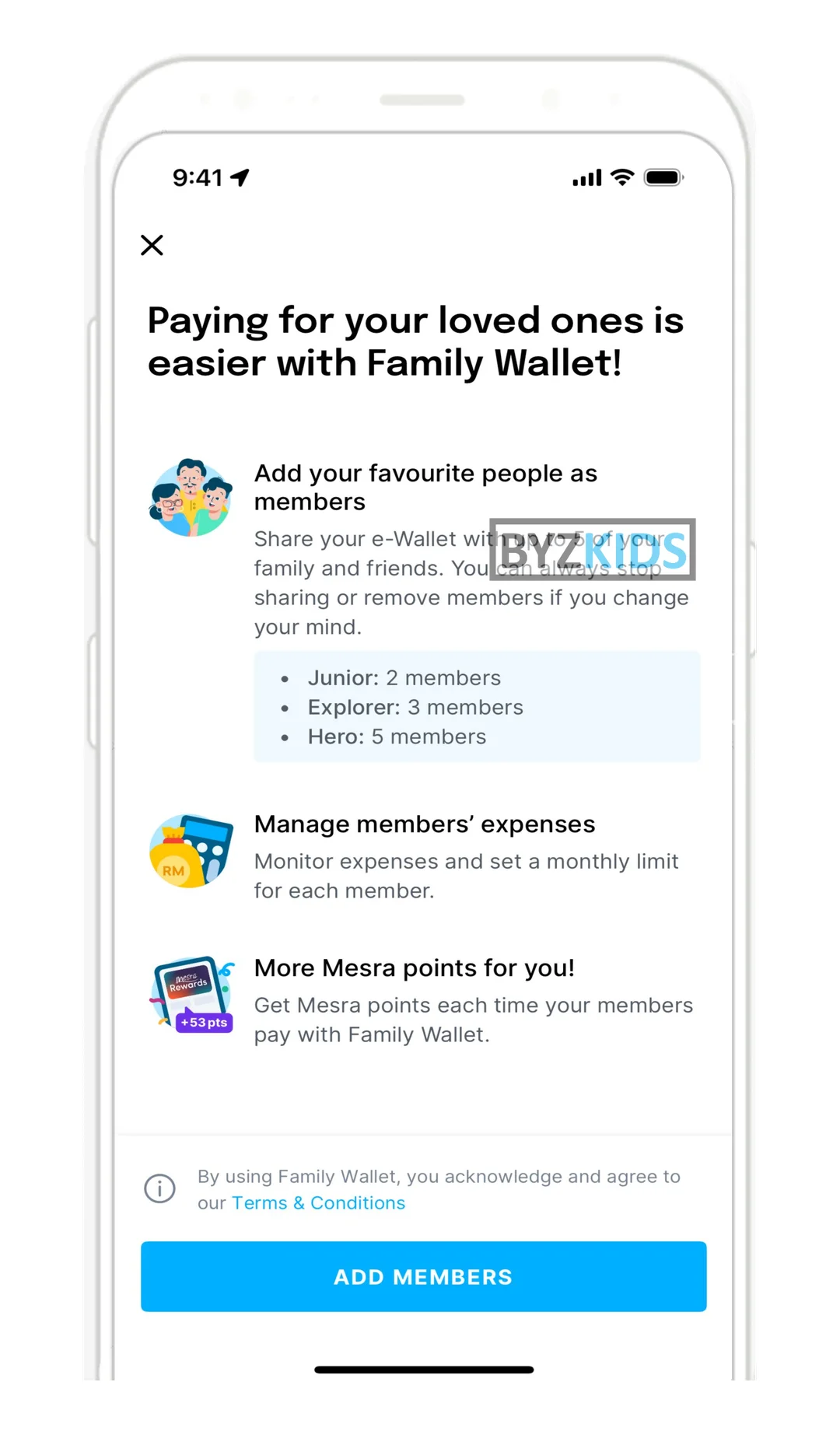 Setel: Family wallet with shared rewards and spending limits