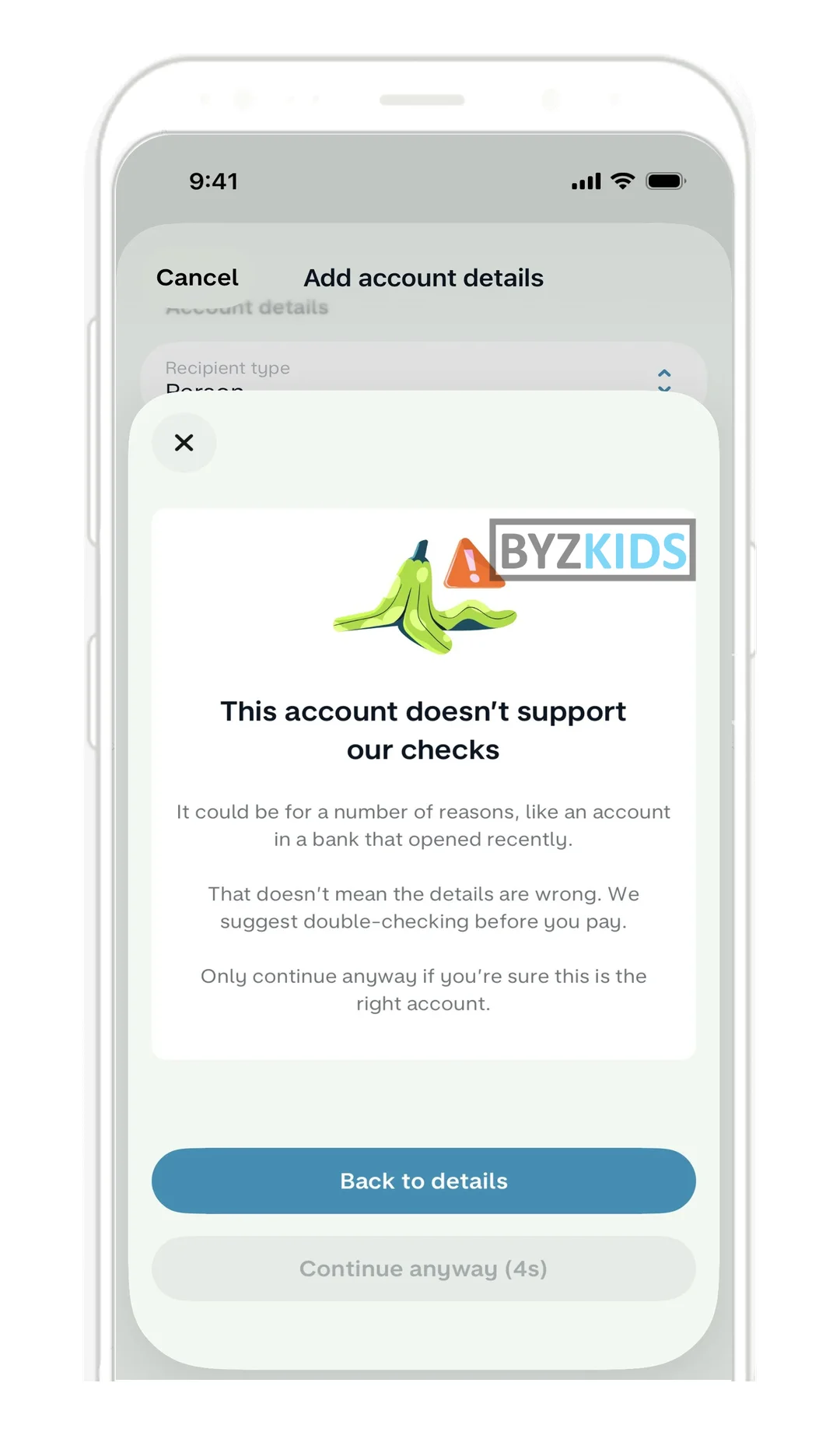 Monzo: Countdown timer locks high-risk payment warning